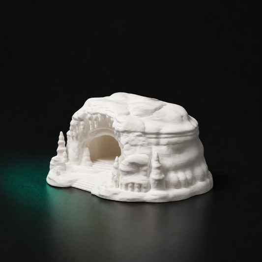 White Cave Reptile Hide | Sculpted Shelter for Terrarium Habitats