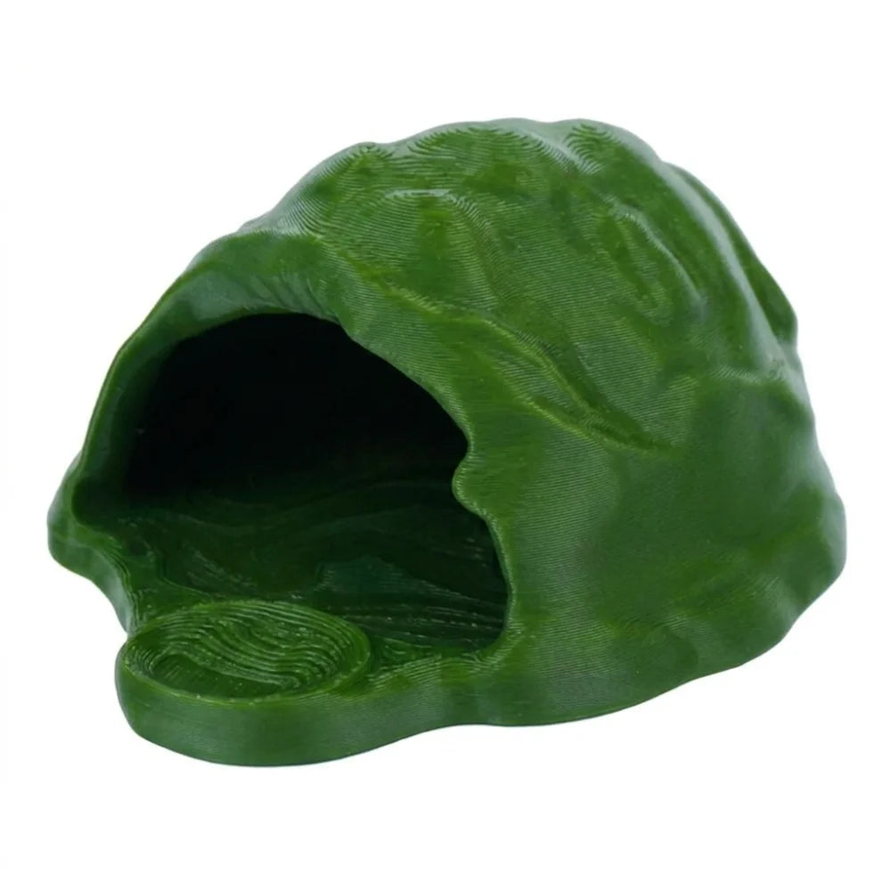 Simulation Rock Reptile Hideout Smooth Edge Sturdy PETG Lizard Feeder Realistic Stable 3D Printed Cave Aquarium Decoration