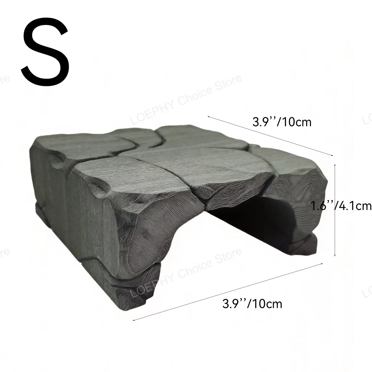 Stone Style Reptile Hideout Stone Reptile Rock Hide Cave Texture Shelter Food Safe PETG Cave for Gecko, Turtle & Small Reptiles