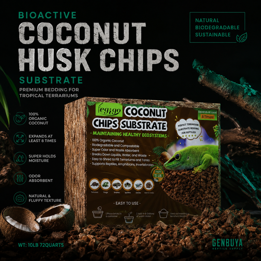 Bioactive Coco Husk Substrate | Premium Reptile Bedding for Tropical Terrariums
