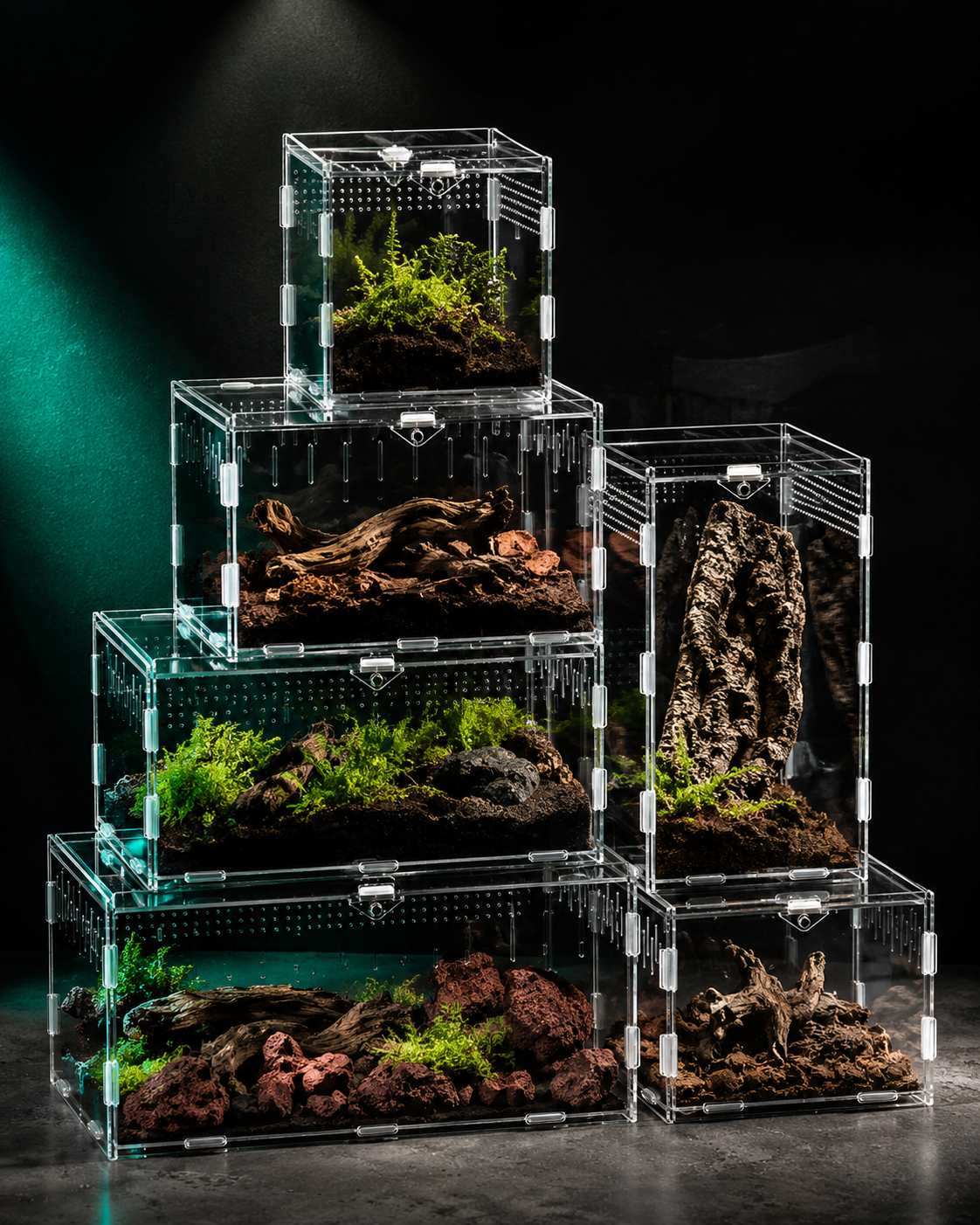 Acrylic Reptile Terrarium | Clear Ventilated Enclosure for Geckos & Spiders