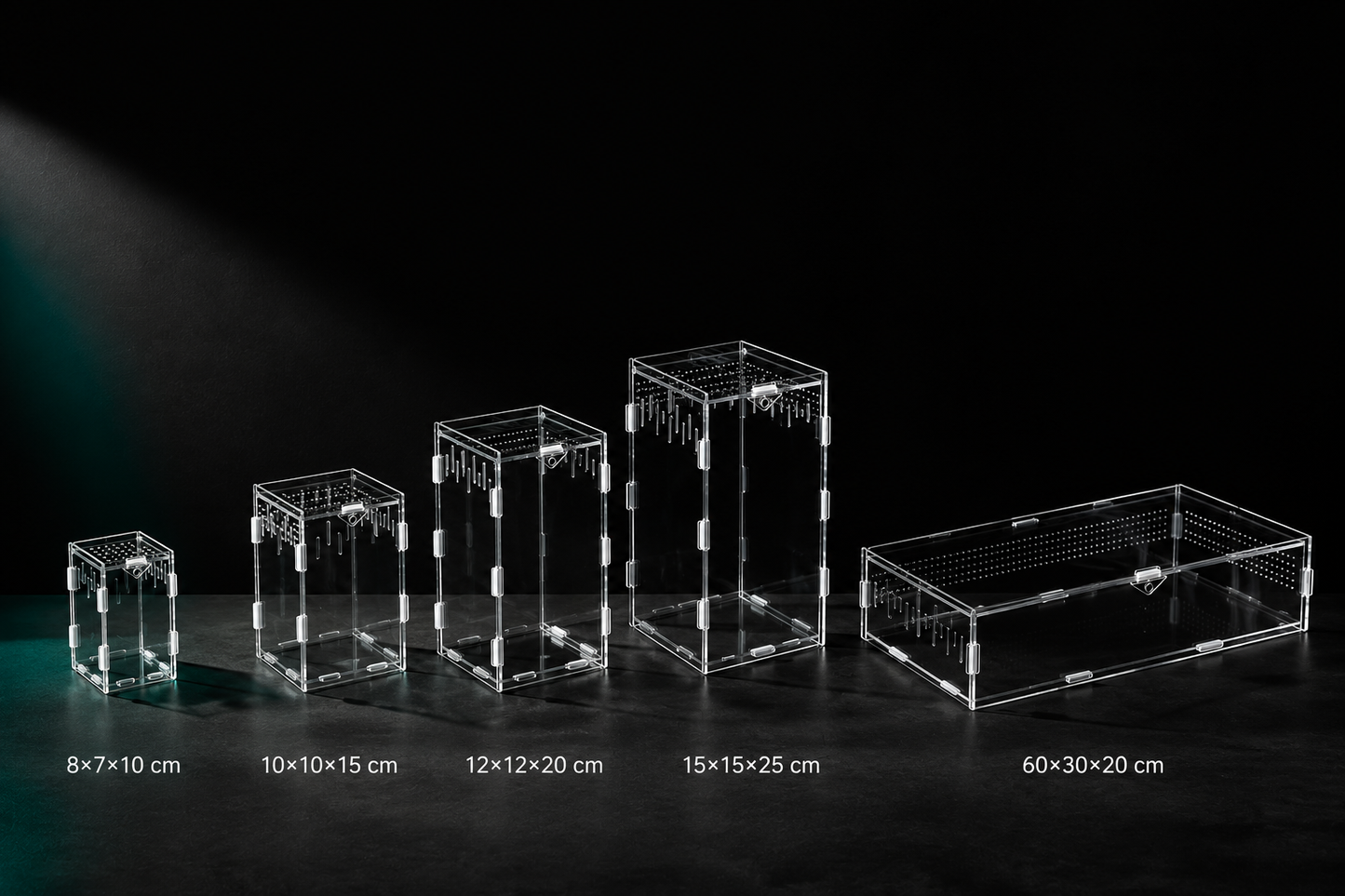 Acrylic Reptile Terrarium | Clear Ventilated Enclosure for Geckos & Spiders