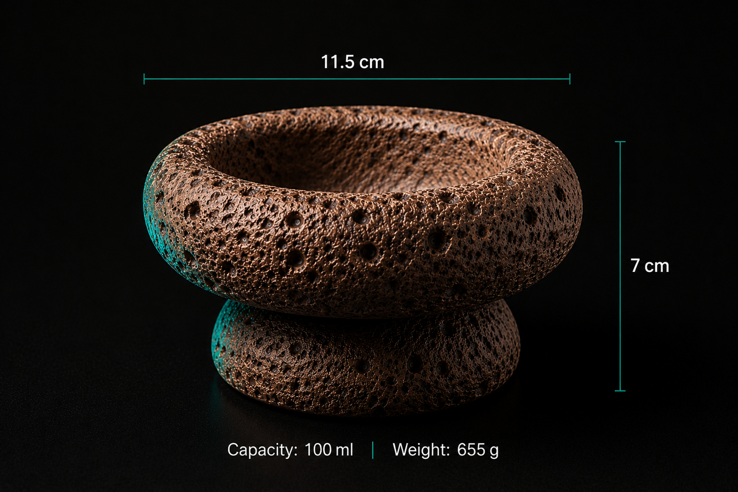 Terrain Log Bowl | Naturalistic Food & Water Dish for Lizards, Geckos & Snakes