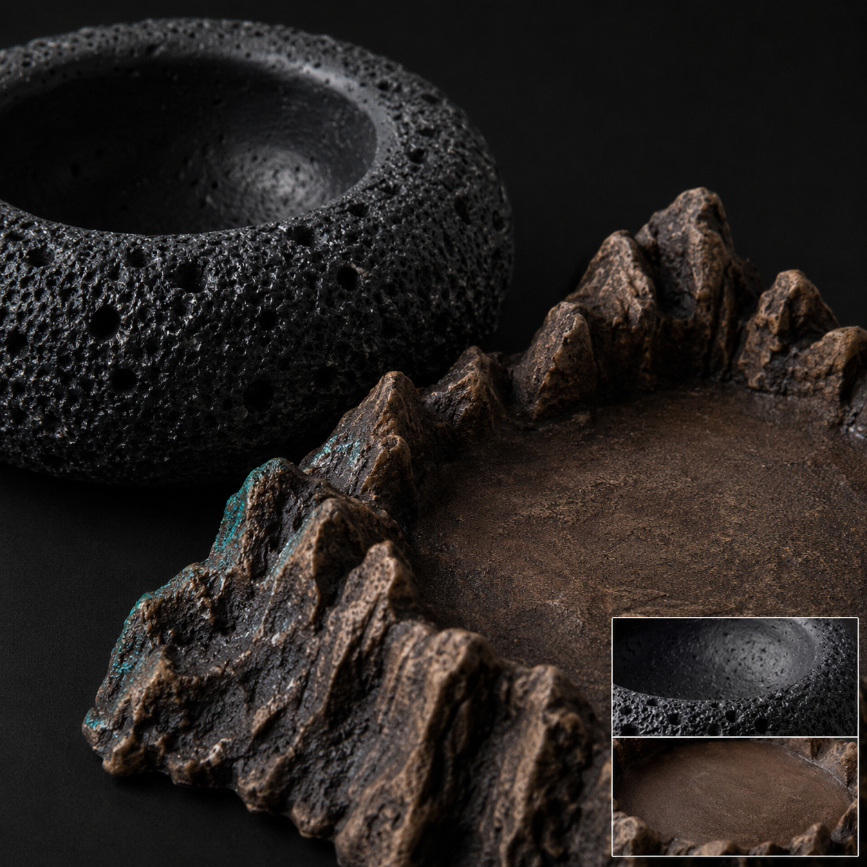 Terrain Log Bowl | Naturalistic Food & Water Dish for Lizards, Geckos & Snakes