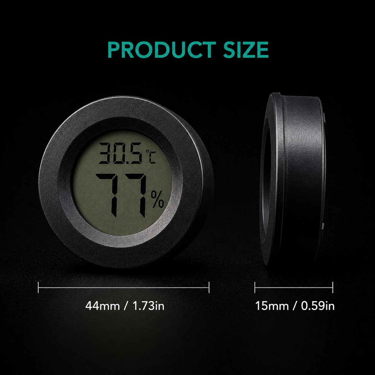 Digital Reptile Thermometer & Hygrometer | LCD Temperature & Humidity Monitor