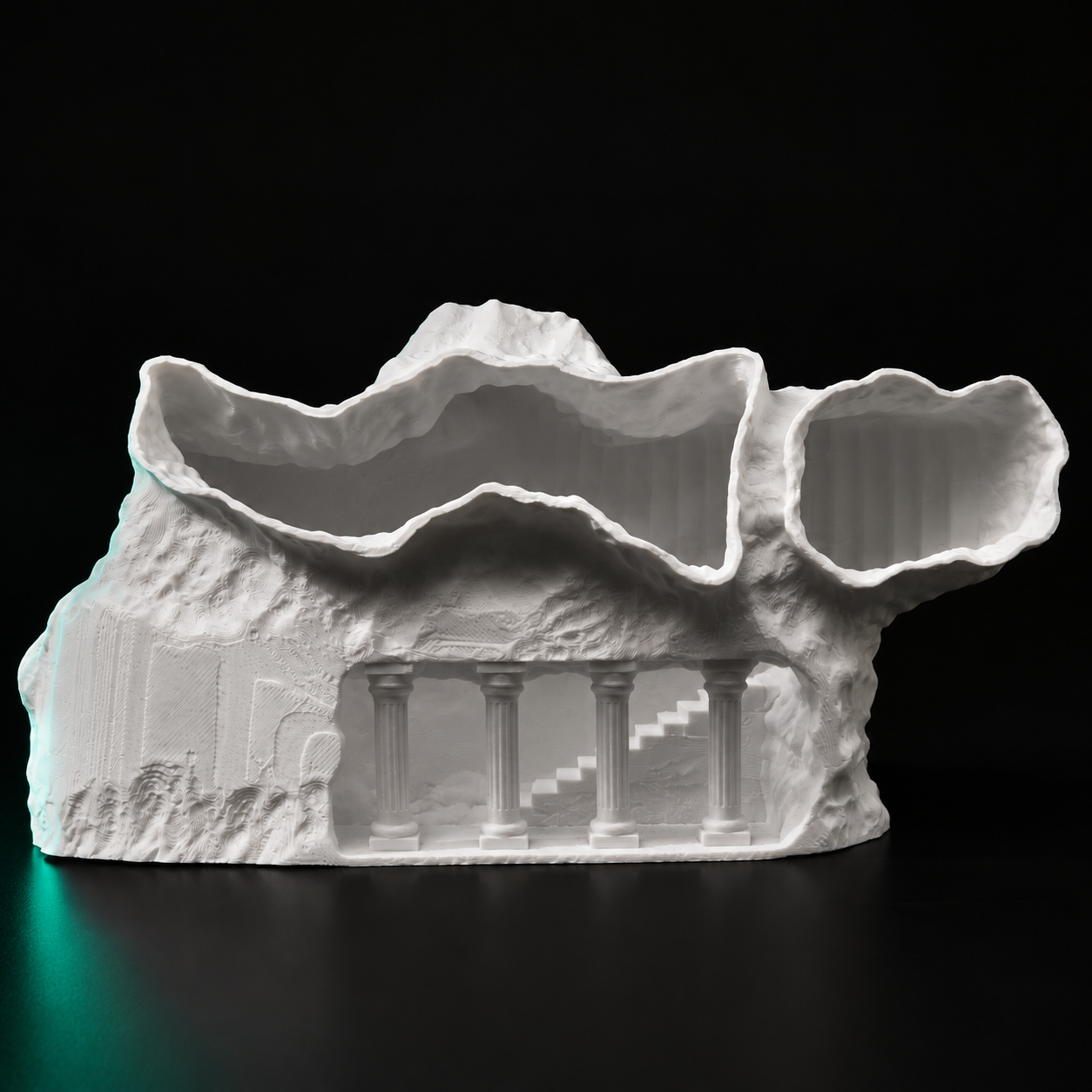 Terrarium Archway Hideout | Sculpted Multi-Level Shelter for Reptiles