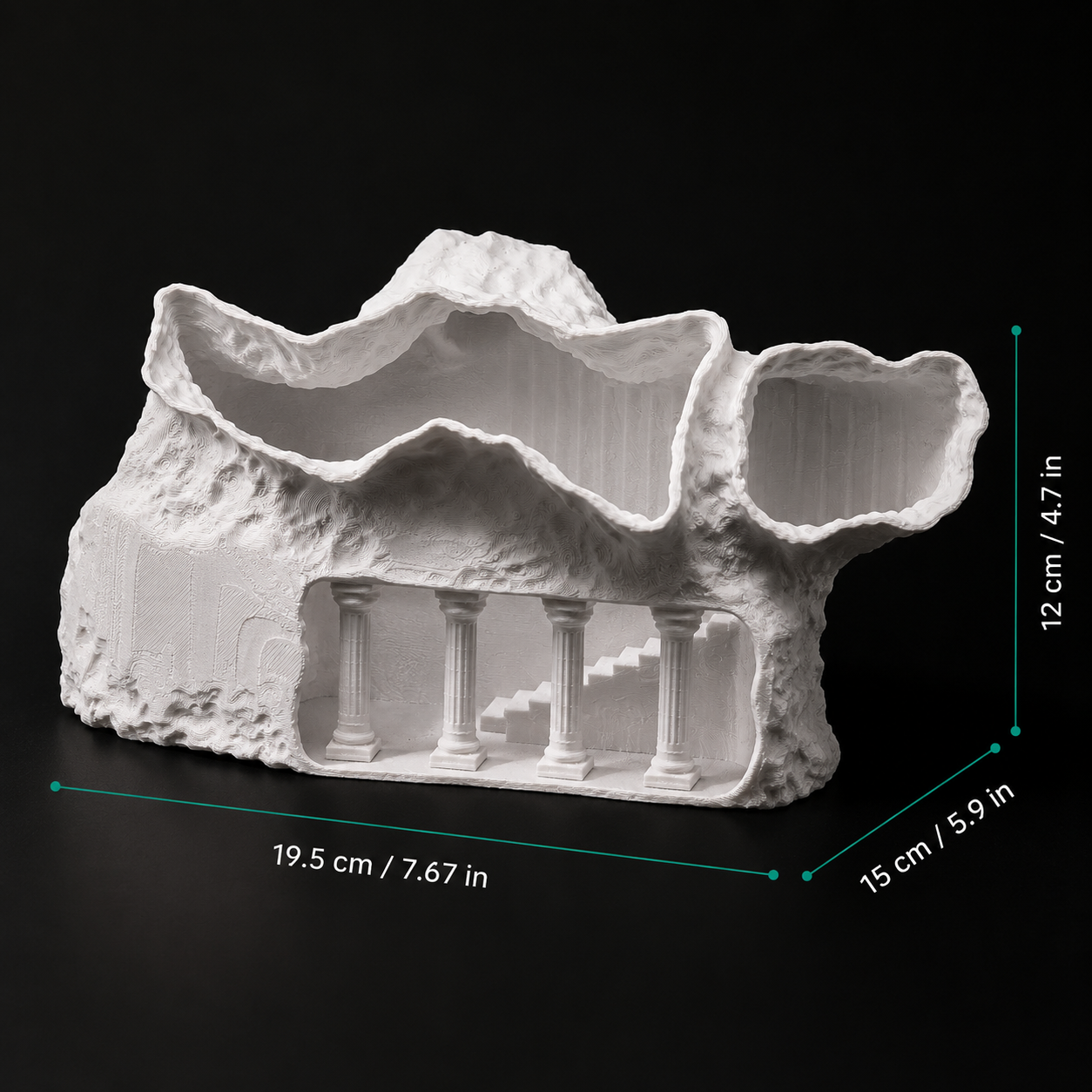 Terrarium Archway Hideout | Sculpted Multi-Level Shelter for Reptiles