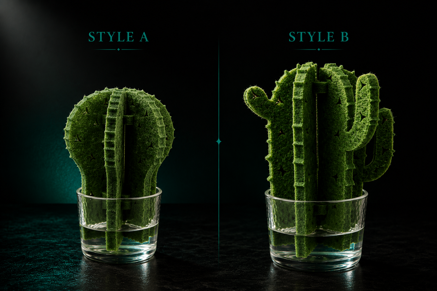 Cactus Terrarium Humidifier | Passive Moisture Support for Reptile Habitats