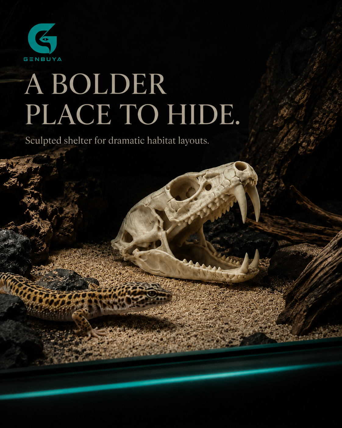 Reptile Skull Hide | 3D Printed Shelter for Snakes and Small Reptiles