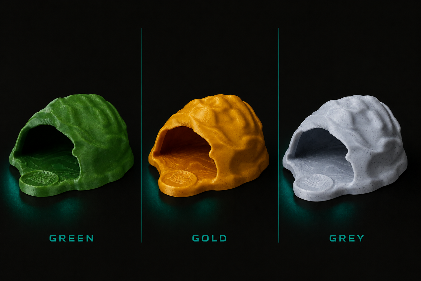 Mini Reptile Hideout | Compact PETG Shelter for Small Terrariums