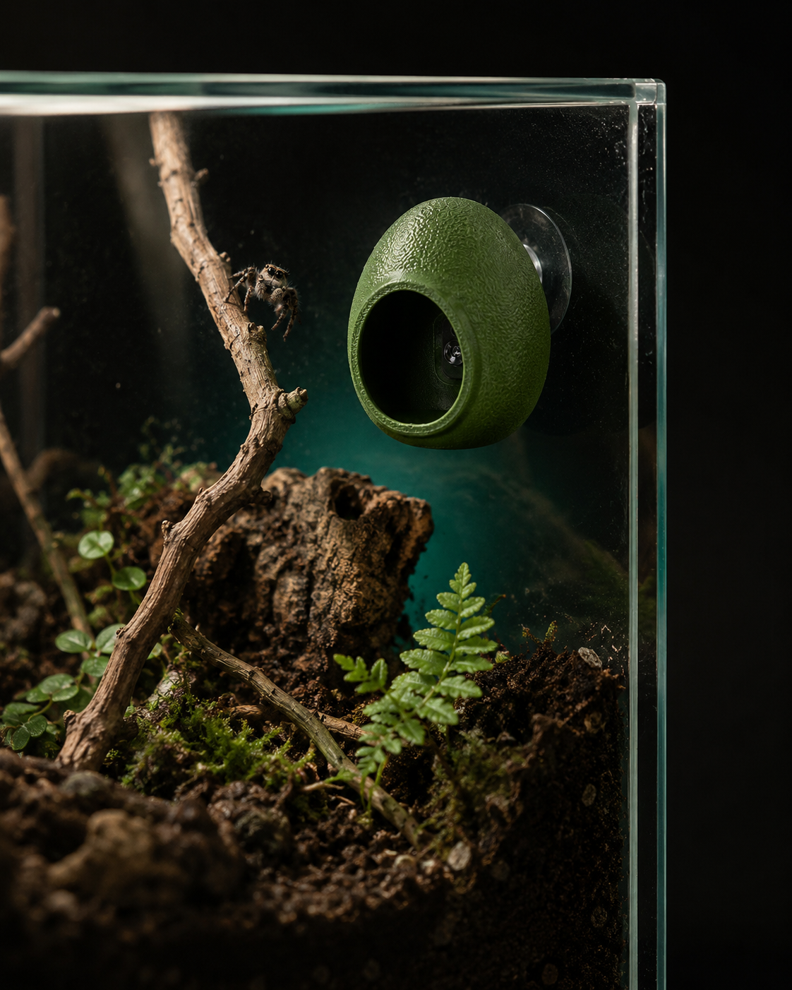 Wall-Mounted Egg Reptile Hide | Suction Cup Shelter for Arboreal Terrariums