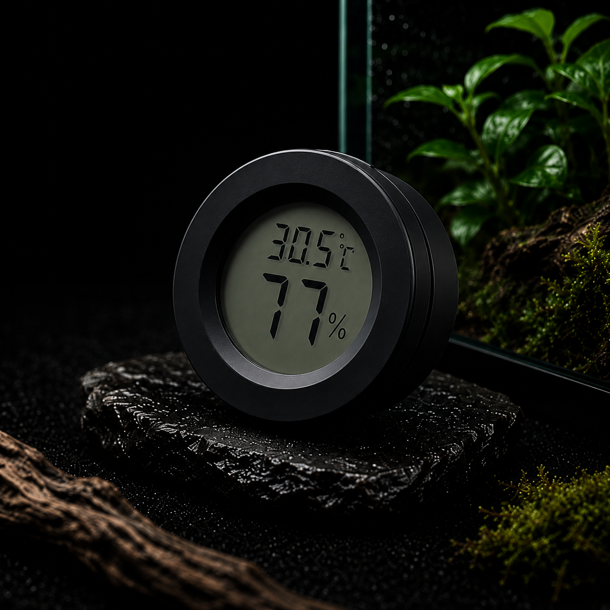 Digital Reptile Thermometer & Hygrometer | LCD Temperature & Humidity Monitor