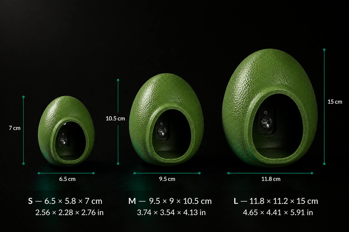 Wall-Mounted Egg Reptile Hide | Suction Cup Shelter for Arboreal Terrariums