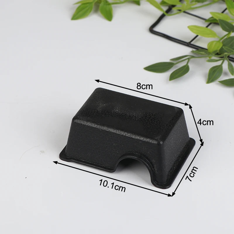 ▶1Pcs Reptile Hide Box Small Animal Hideaway Reptile Enclosure Black Ventilation Hiding Cave For Gecko Snake Spider Lizard