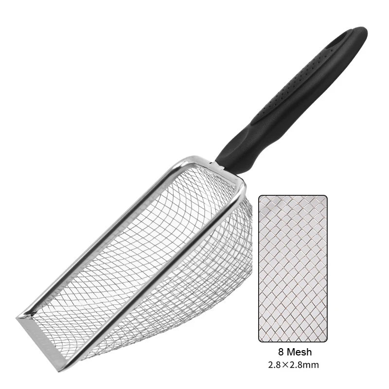 【S】Pet Cleaning Tools Stainless Steel Feces Shovel Net Cat Litter Shovel Reptiles Lizard Sand Shovel Mesh Screen Fecal