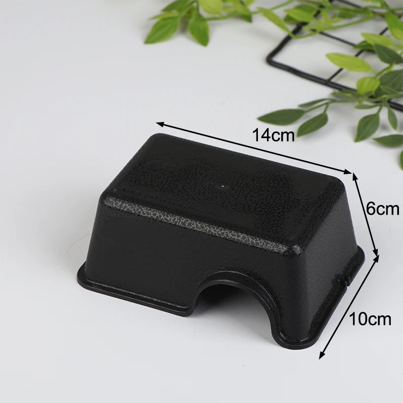 ▶1Pcs Reptile Hide Box Small Animal Hideaway Reptile Enclosure Black Ventilation Hiding Cave For Gecko Snake Spider Lizard