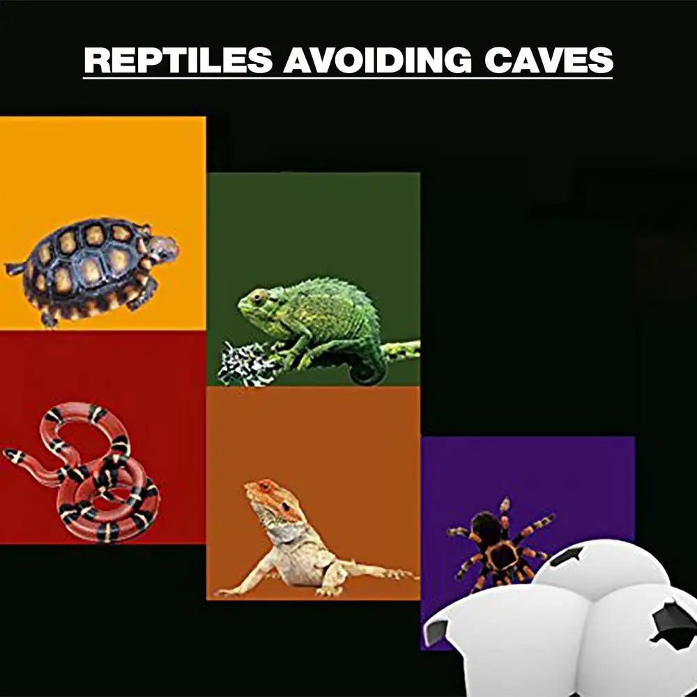 For Aquariums Terrariums New Reptile Hide Egg Shape Reptile Simulation Rock Cave Hideouts Basking Hide Decoration Ornament