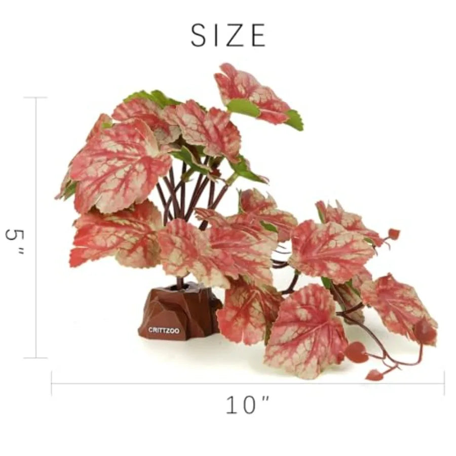 Reptile Fake Plants for Terrarium Decor, Snake Tank Accessories for Leopard Gecko Ball Python Bearded Dragon Crested Gecko Tort