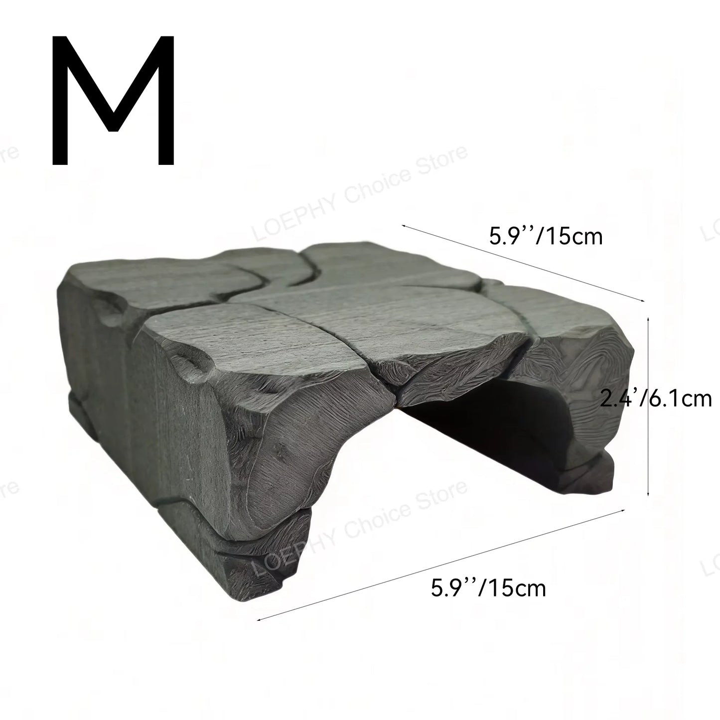 Stone Style Reptile Hideout Stone Reptile Rock Hide Cave Texture  Shelter Food Safe PETG Cave for Gecko, Turtle & Small Reptiles