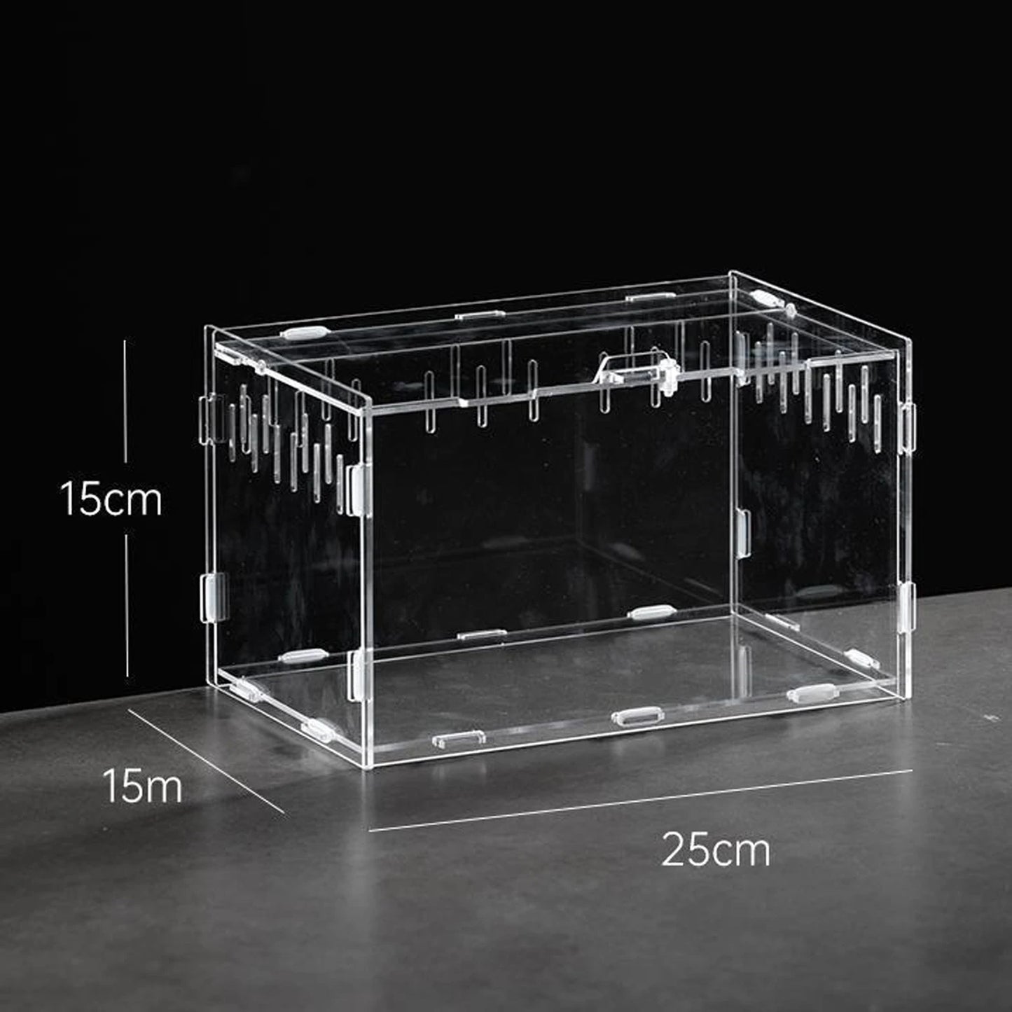 Acrylic Reptile Terrarium | Clear Ventilated Enclosure for Geckos & Spiders