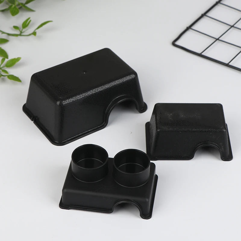 ▶1Pcs Reptile Hide Box Small Animal Hideaway Reptile Enclosure Black Ventilation Hiding Cave For Gecko Snake Spider Lizard