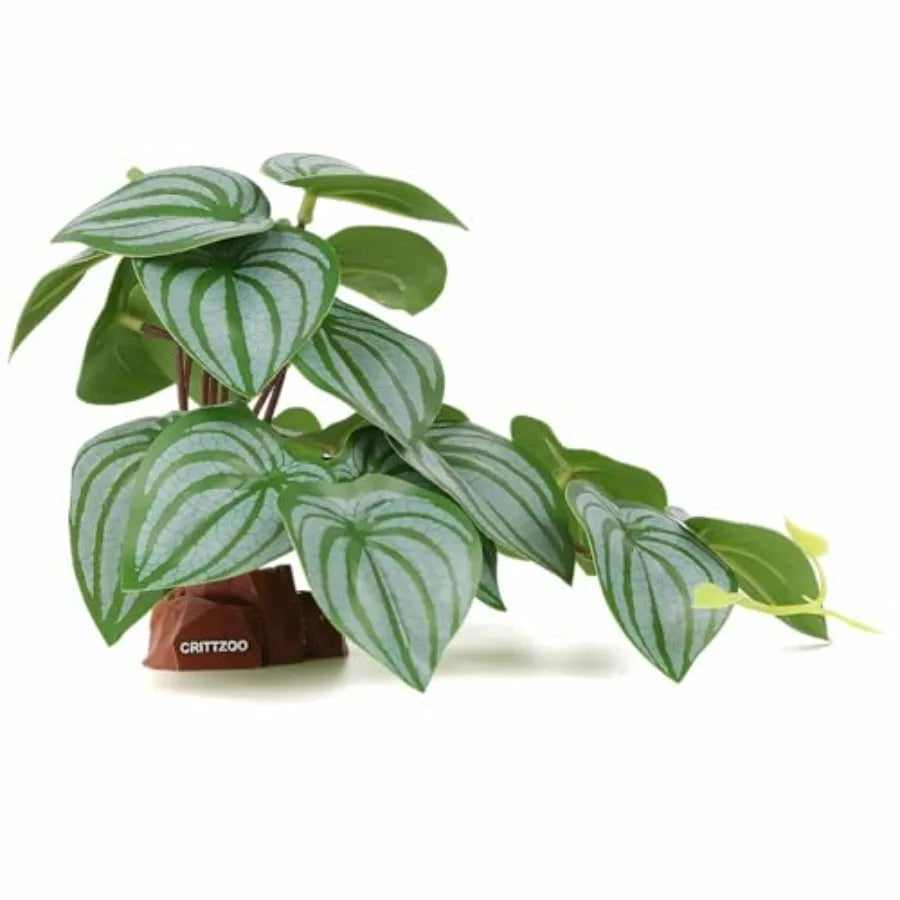 Reptile Fake Plants for Terrarium Decor, Snake Tank Accessories for Leopard Gecko Ball Python Bearded Dragon Crested Gecko Tort