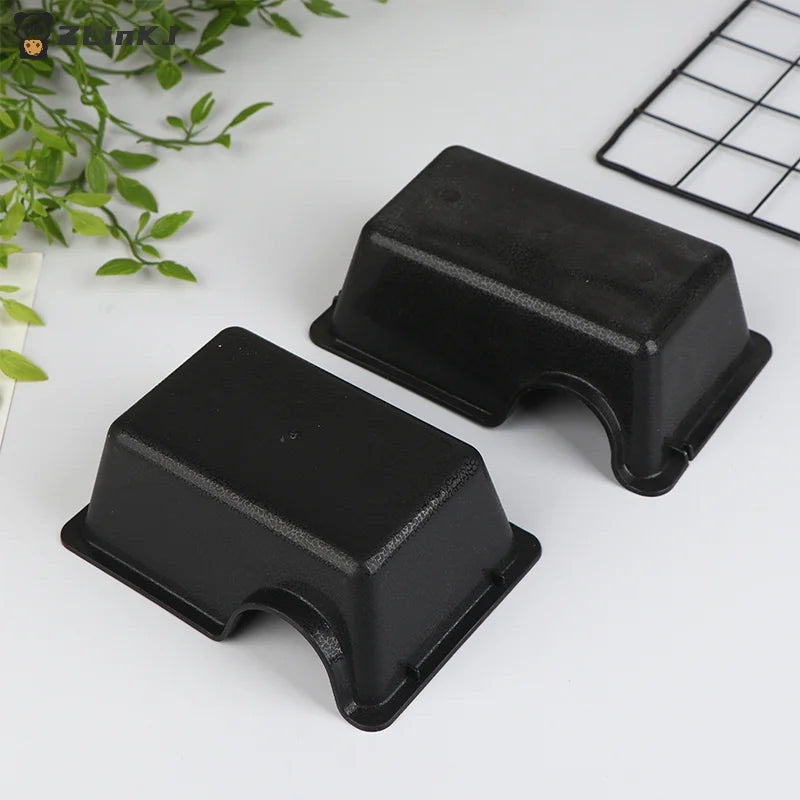 ▶1Pcs Reptile Hide Box Small Animal Hideaway Reptile Enclosure Black Ventilation Hiding Cave For Gecko Snake Spider Lizard