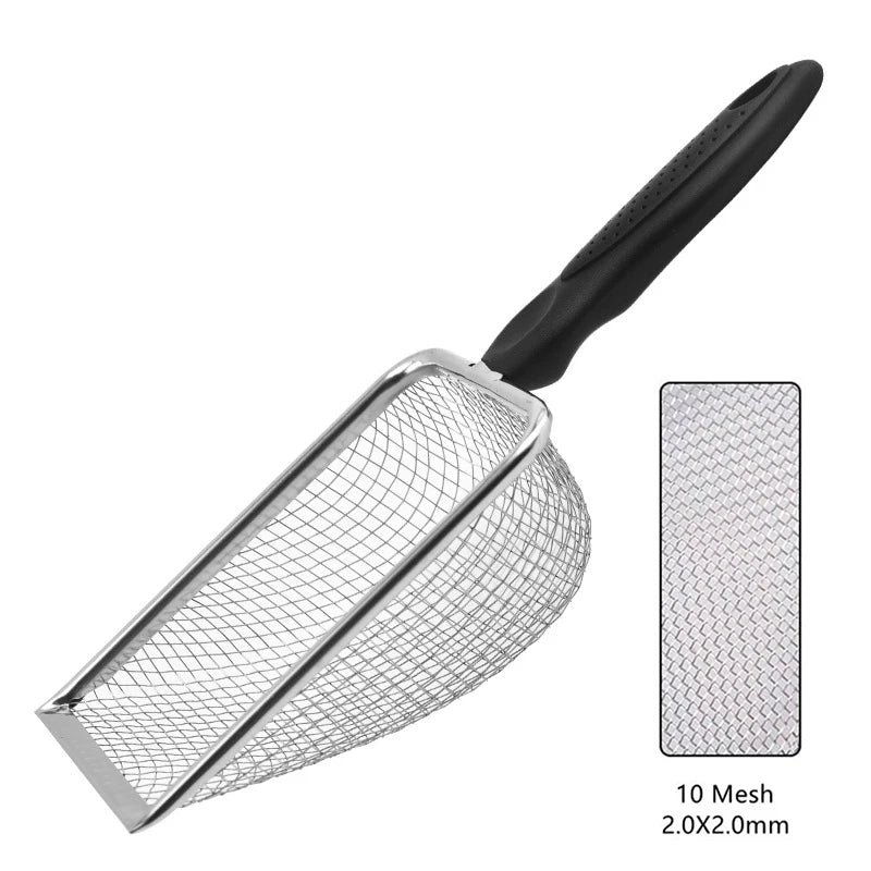 【S】Pet Cleaning Tools Stainless Steel Feces Shovel Net Cat Litter Shovel Reptiles Lizard Sand Shovel Mesh Screen Fecal