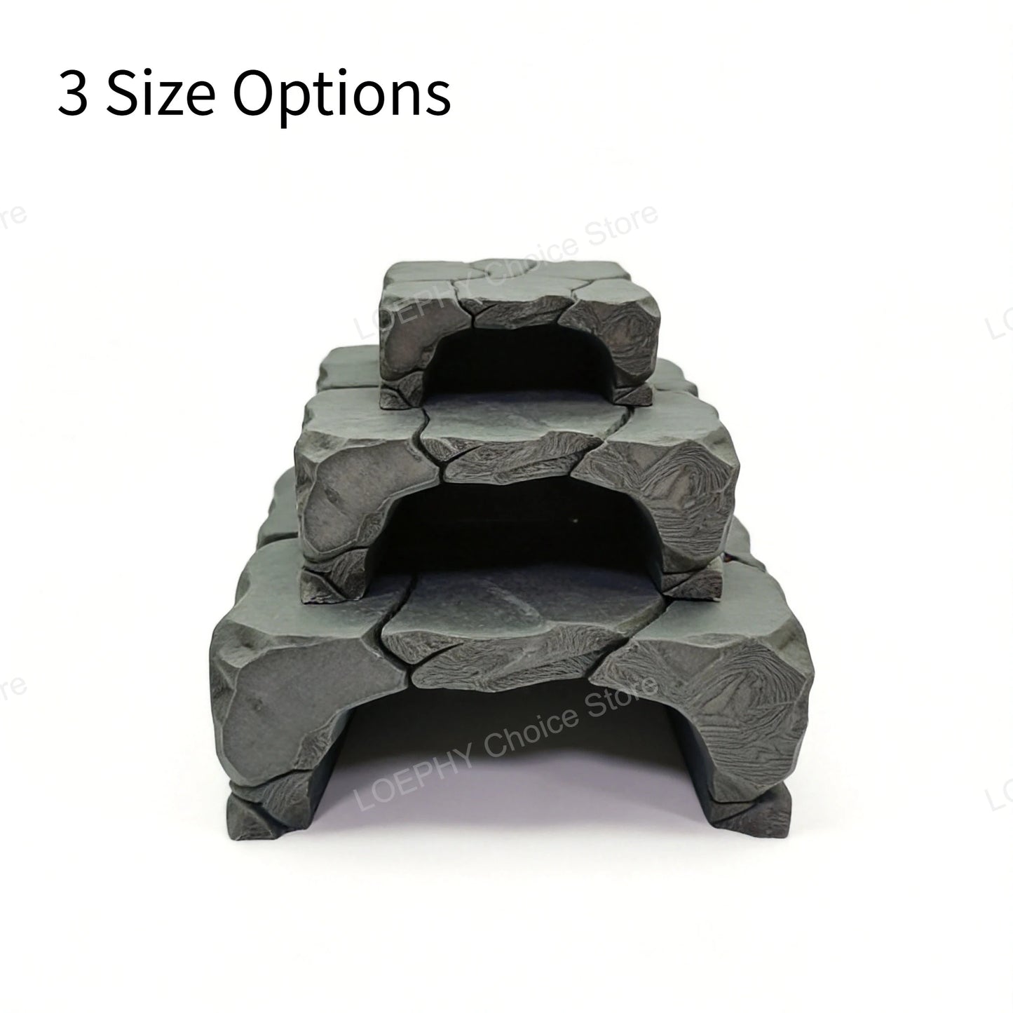 Stone Style Reptile Hideout Stone Reptile Rock Hide Cave Texture  Shelter Food Safe PETG Cave for Gecko, Turtle & Small Reptiles