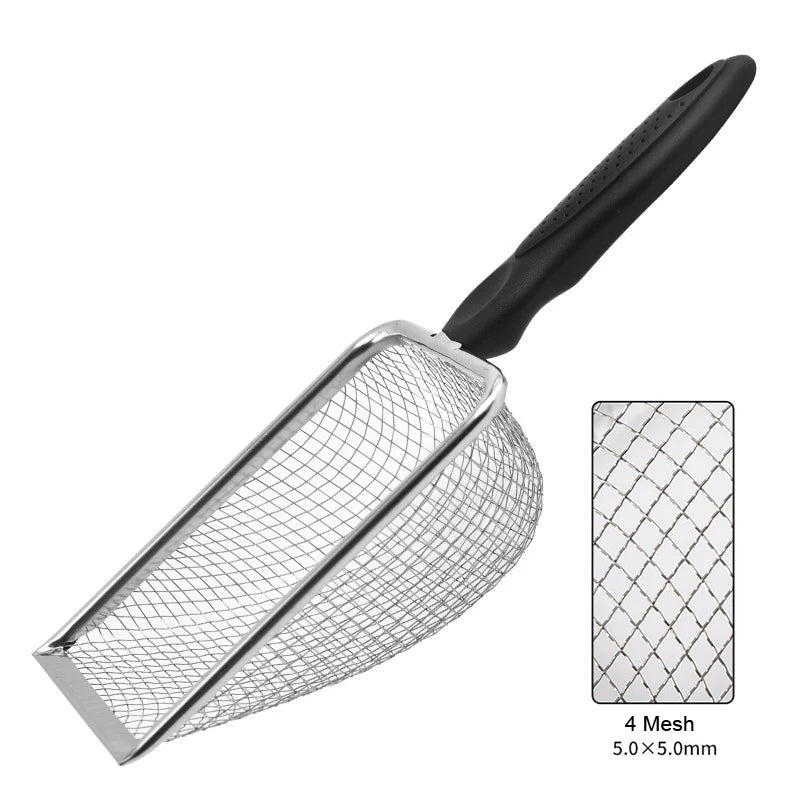 【S】Pet Cleaning Tools Stainless Steel Feces Shovel Net Cat Litter Shovel Reptiles Lizard Sand Shovel Mesh Screen Fecal