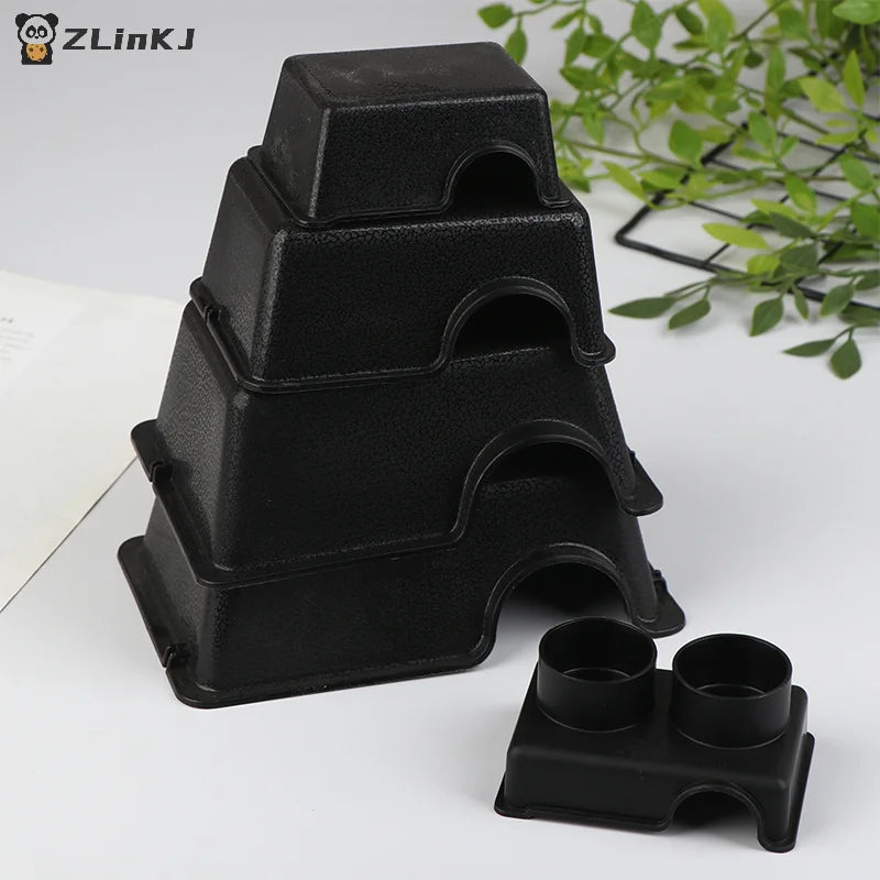 ▶1Pcs Reptile Hide Box Small Animal Hideaway Reptile Enclosure Black Ventilation Hiding Cave For Gecko Snake Spider Lizard