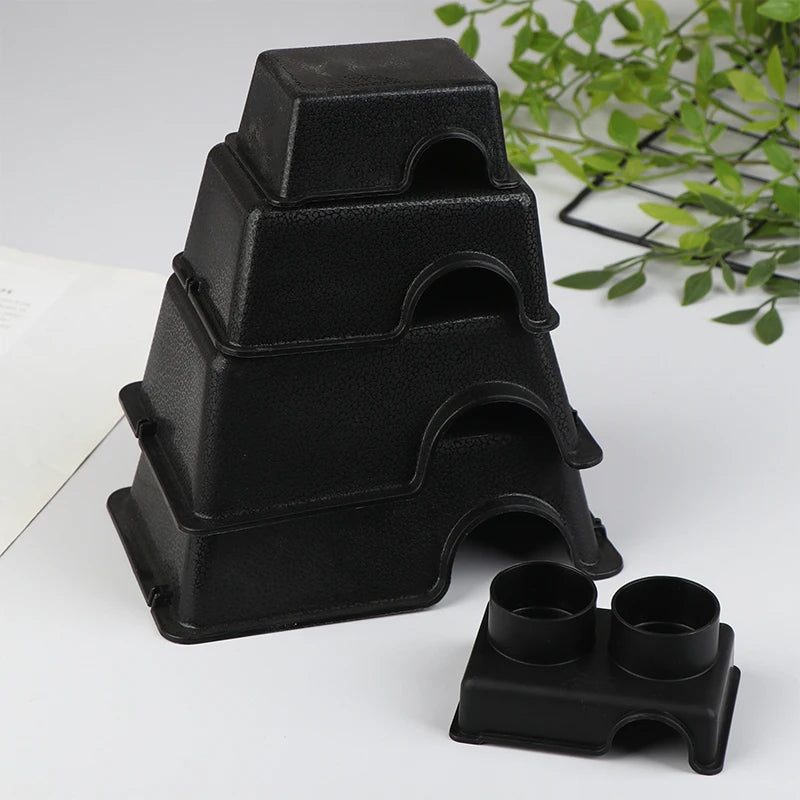 ▶1Pcs Reptile Hide Box Small Animal Hideaway Reptile Enclosure Black Ventilation Hiding Cave For Gecko Snake Spider Lizard