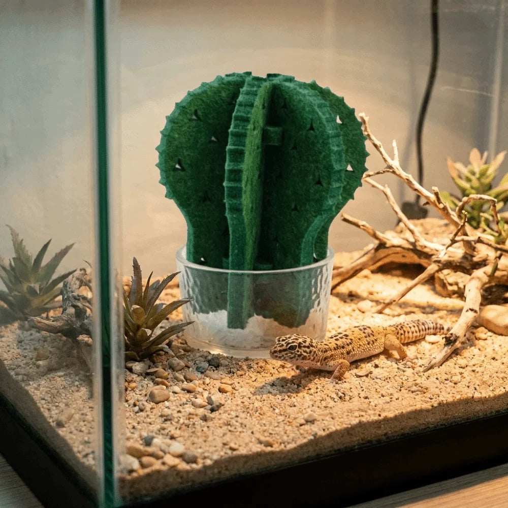 Cactus Shaped Reptile Humidifier Physical Humidification Moisturizing Terrarium Humidifier Decorative Reptile Humidifying System