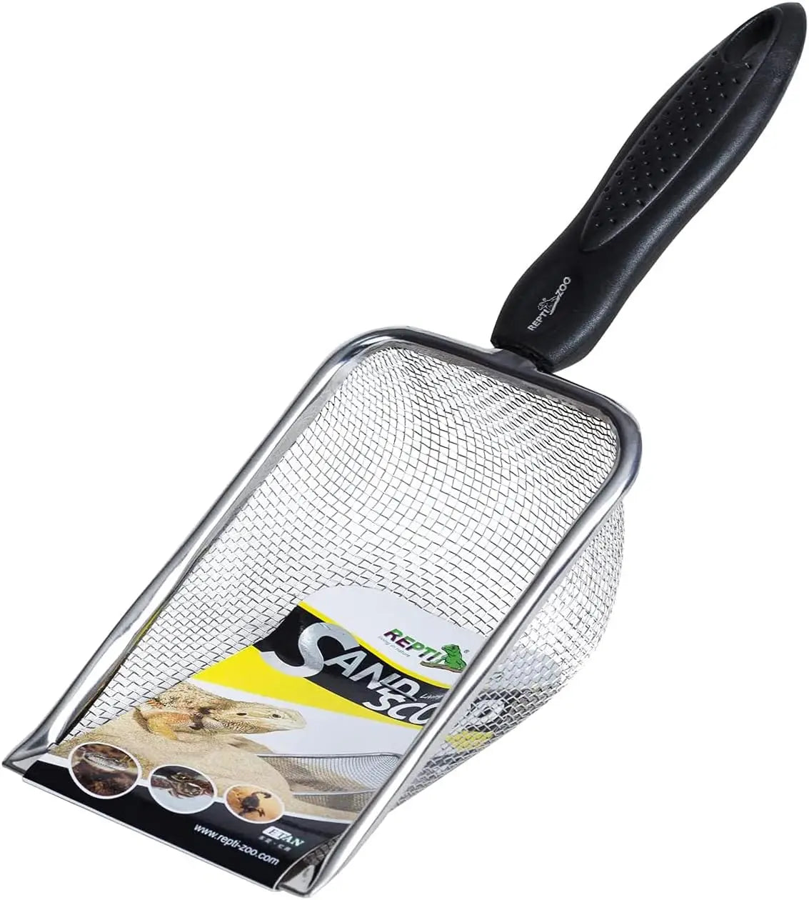 Stainless Steel Reptile Sand Scoop - Fine Mesh for Terrarium Cleaning, Long-Lasting Litter Cleaner