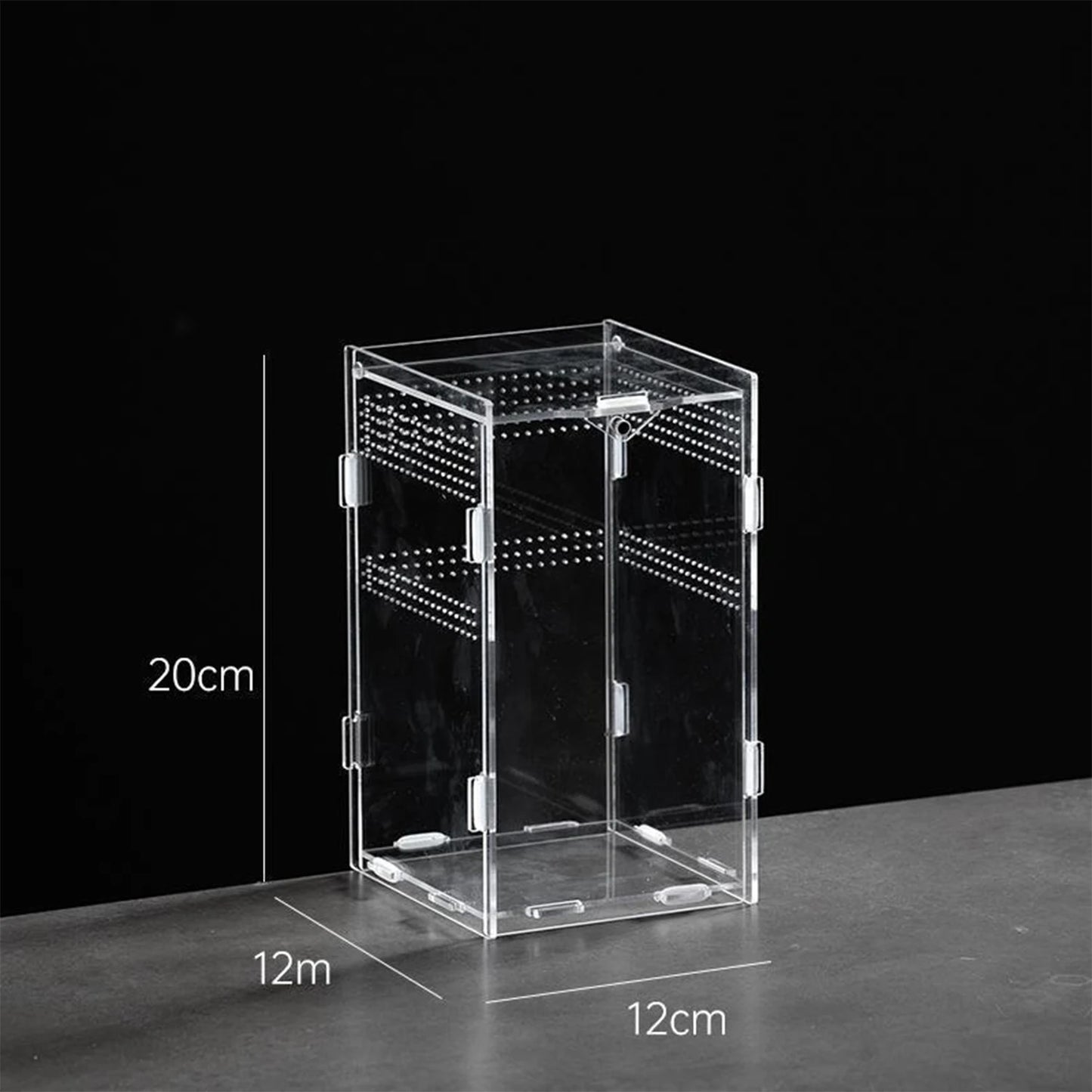 Acrylic Reptile Terrarium | Clear Ventilated Enclosure for Geckos & Spiders