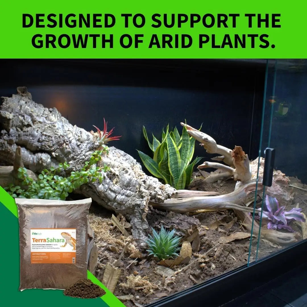 Bioactive Reptile Substrate 6qt for Desert Terrariums, Bearded Dragons, Leopard Geckos, Sand Boas