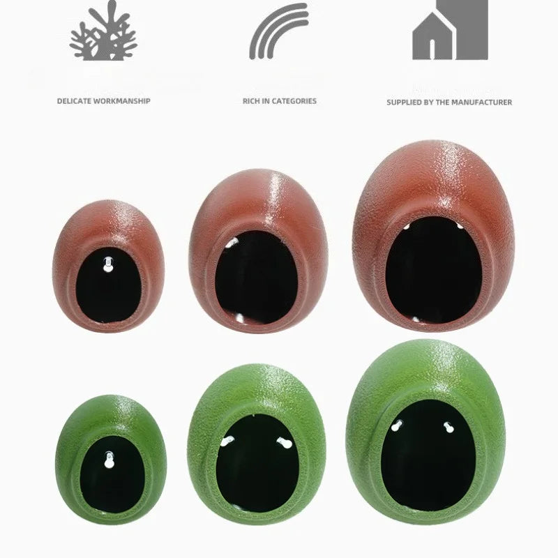 Reptile Hideouts Egg Cave with Suction Cups for Gecko Tree Frog Tarantula Spider Climbing Habitat Terrarium Décor