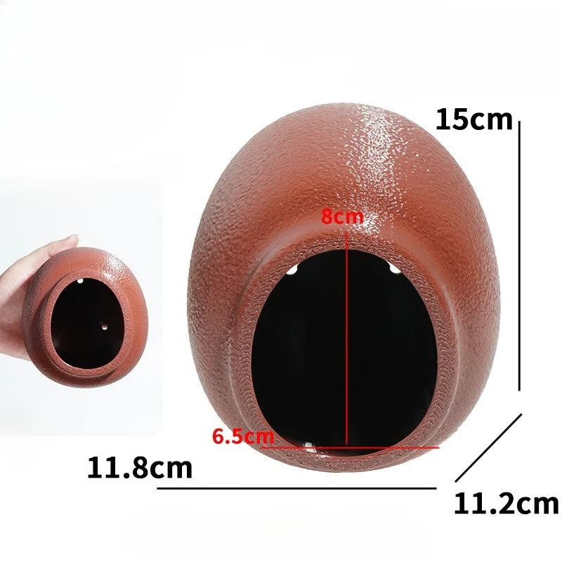 Reptile Hideouts Egg Cave with Suction Cups for Gecko Tree Frog Tarantula Spider Climbing Habitat Terrarium Décor