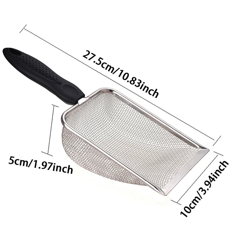 【S】Pet Cleaning Tools Stainless Steel Feces Shovel Net Cat Litter Shovel Reptiles Lizard Sand Shovel Mesh Screen Fecal
