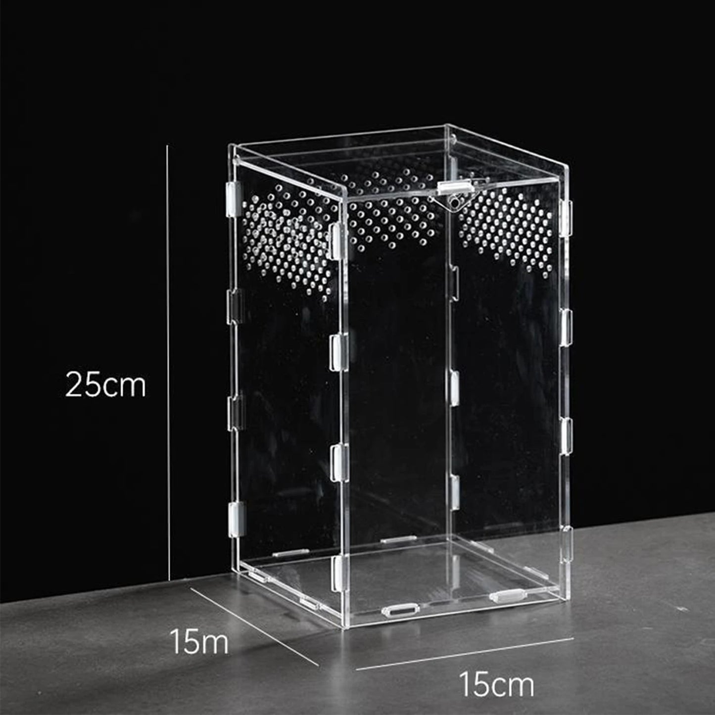 Acrylic Reptile Terrarium | Clear Ventilated Enclosure for Geckos & Spiders