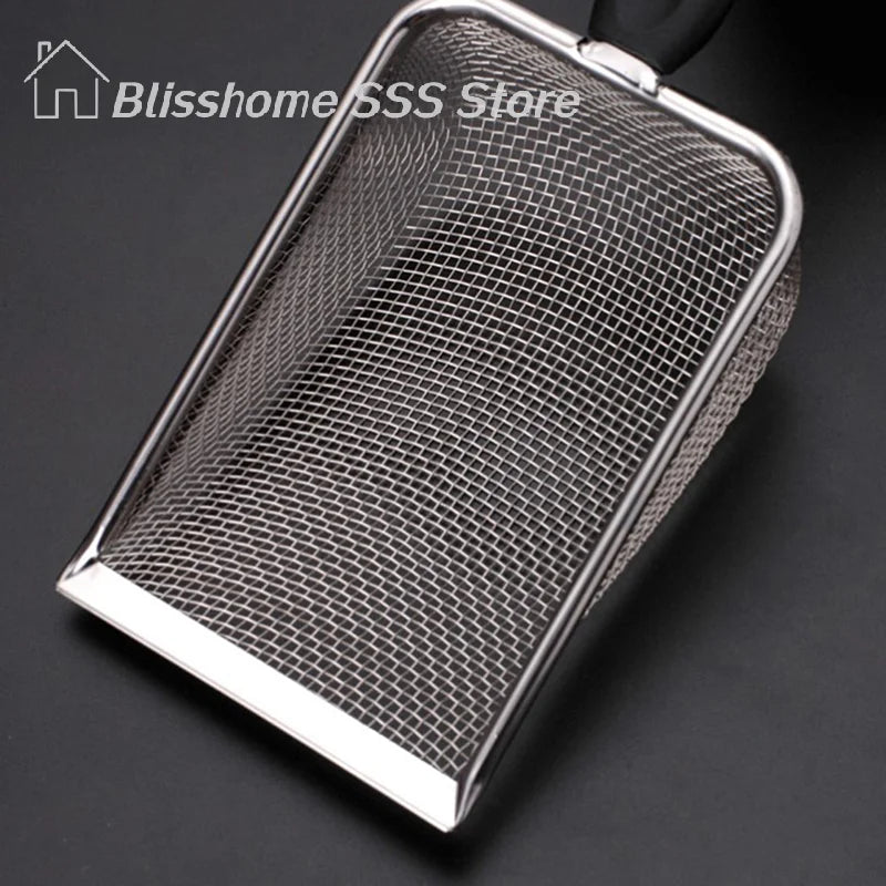 【S】Pet Cleaning Tools Stainless Steel Feces Shovel Net Cat Litter Shovel Reptiles Lizard Sand Shovel Mesh Screen Fecal