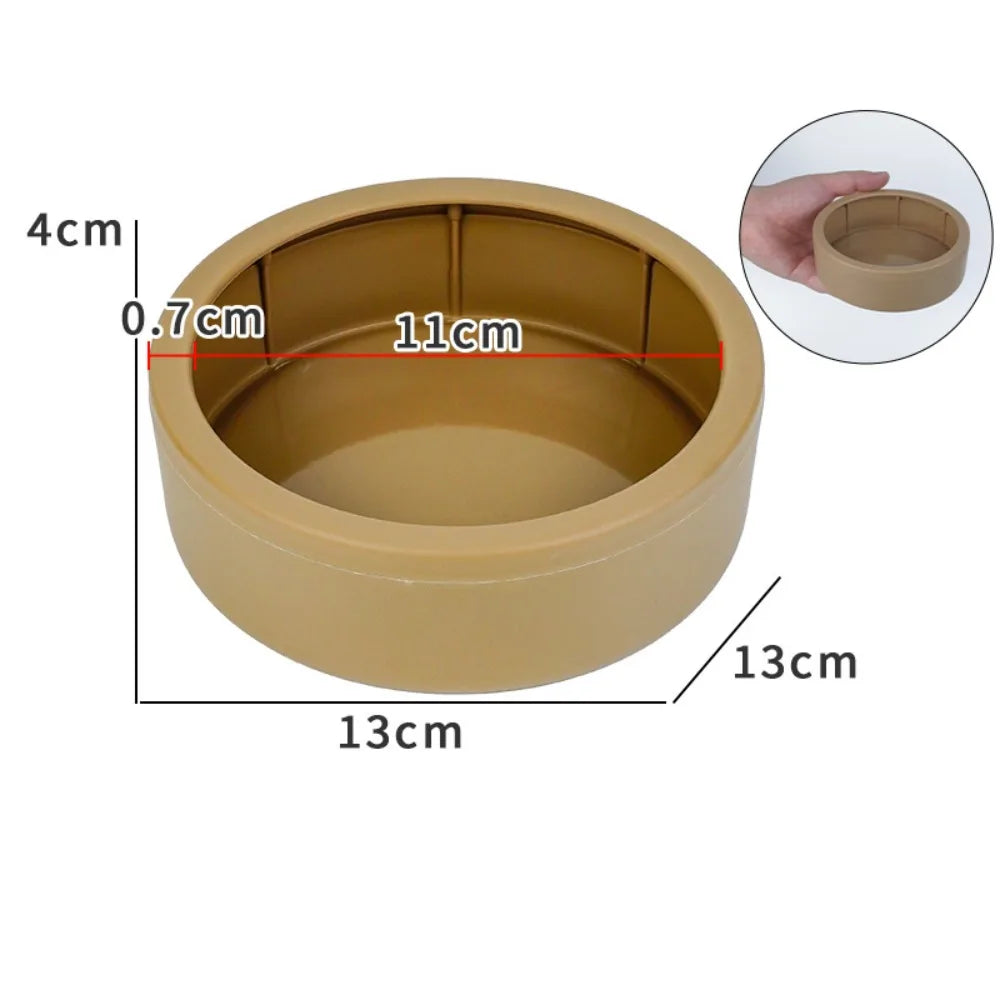 Portable Escape-Proof Reptile Food Dish Non-Tip Multi-purpose Worm Water Dish Compact Mealworm Feeder Cups Lizards Compact