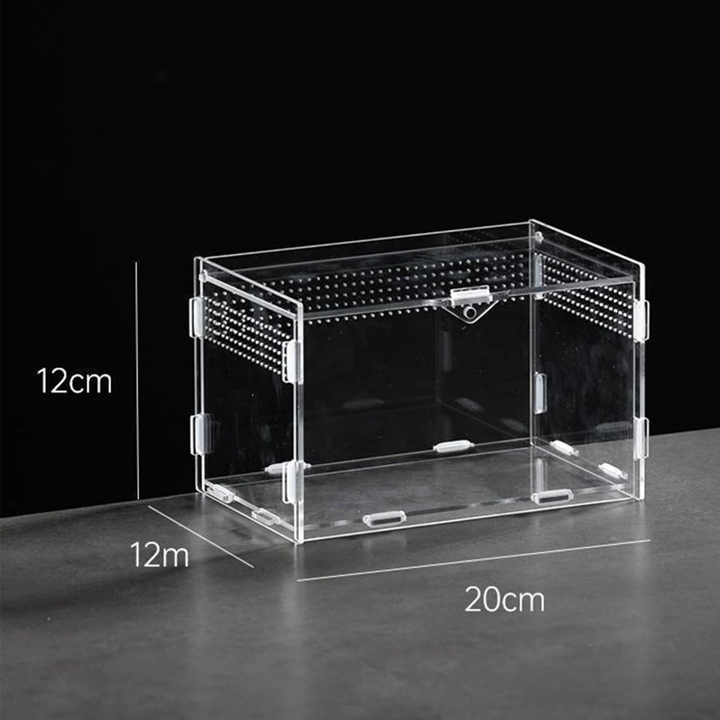 Acrylic Reptile Terrarium | Clear Ventilated Enclosure for Geckos & Spiders