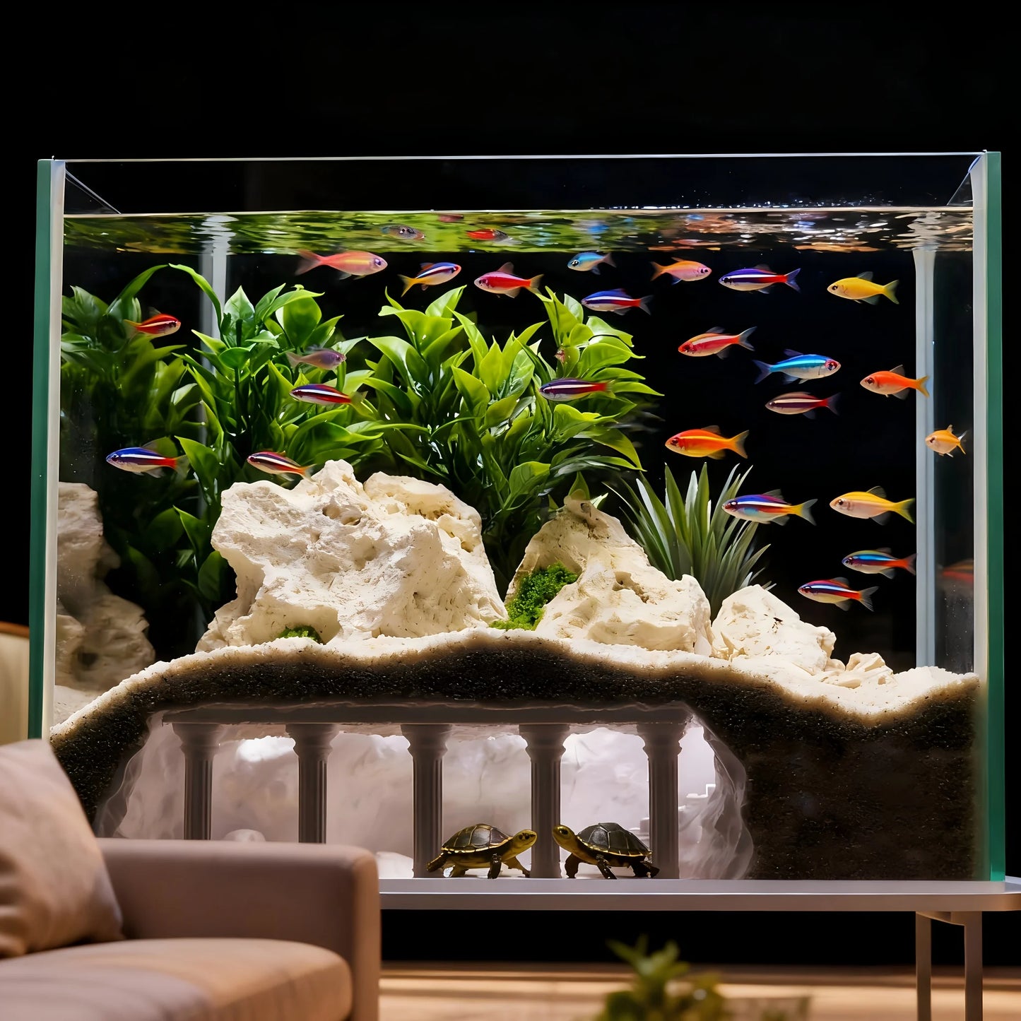 Reptile &  Amphibian Hideout Habitat Terrarium Archway Hiding Shelter Safe Pets Breeding Box Habitat Decor Reptiles Accessories