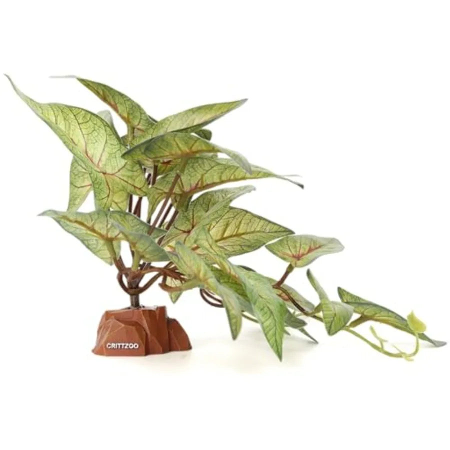 Reptile Fake Plants for Terrarium Decor, Snake Tank Accessories for Leopard Gecko Ball Python Bearded Dragon Crested Gecko Tort