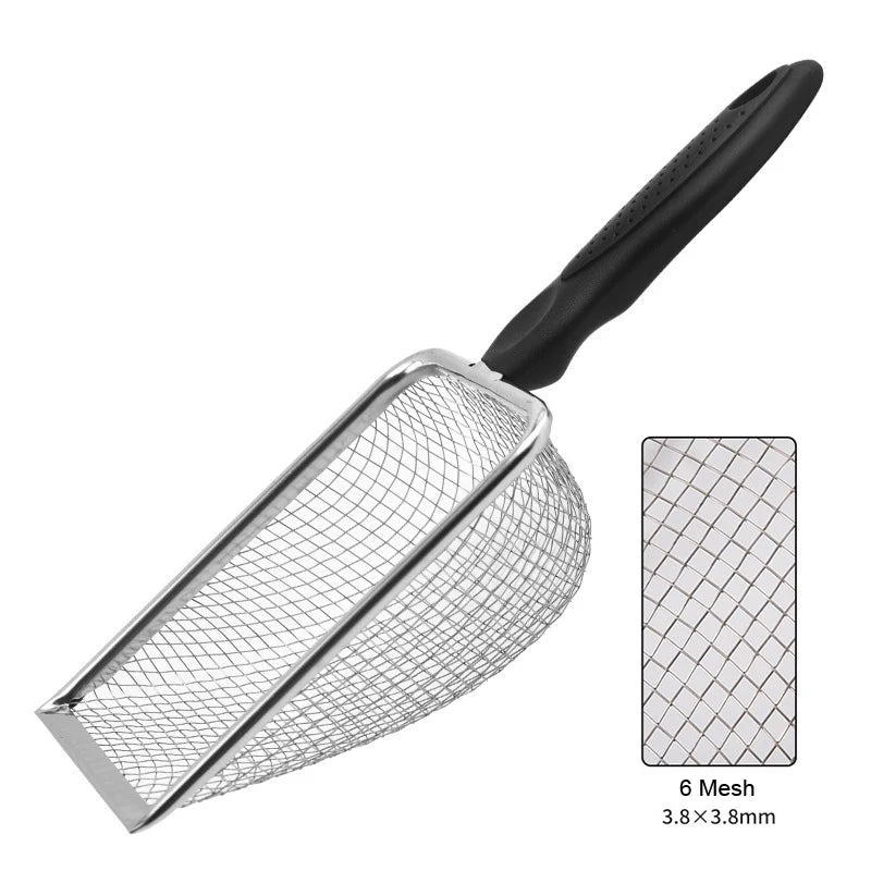 【S】Pet Cleaning Tools Stainless Steel Feces Shovel Net Cat Litter Shovel Reptiles Lizard Sand Shovel Mesh Screen Fecal
