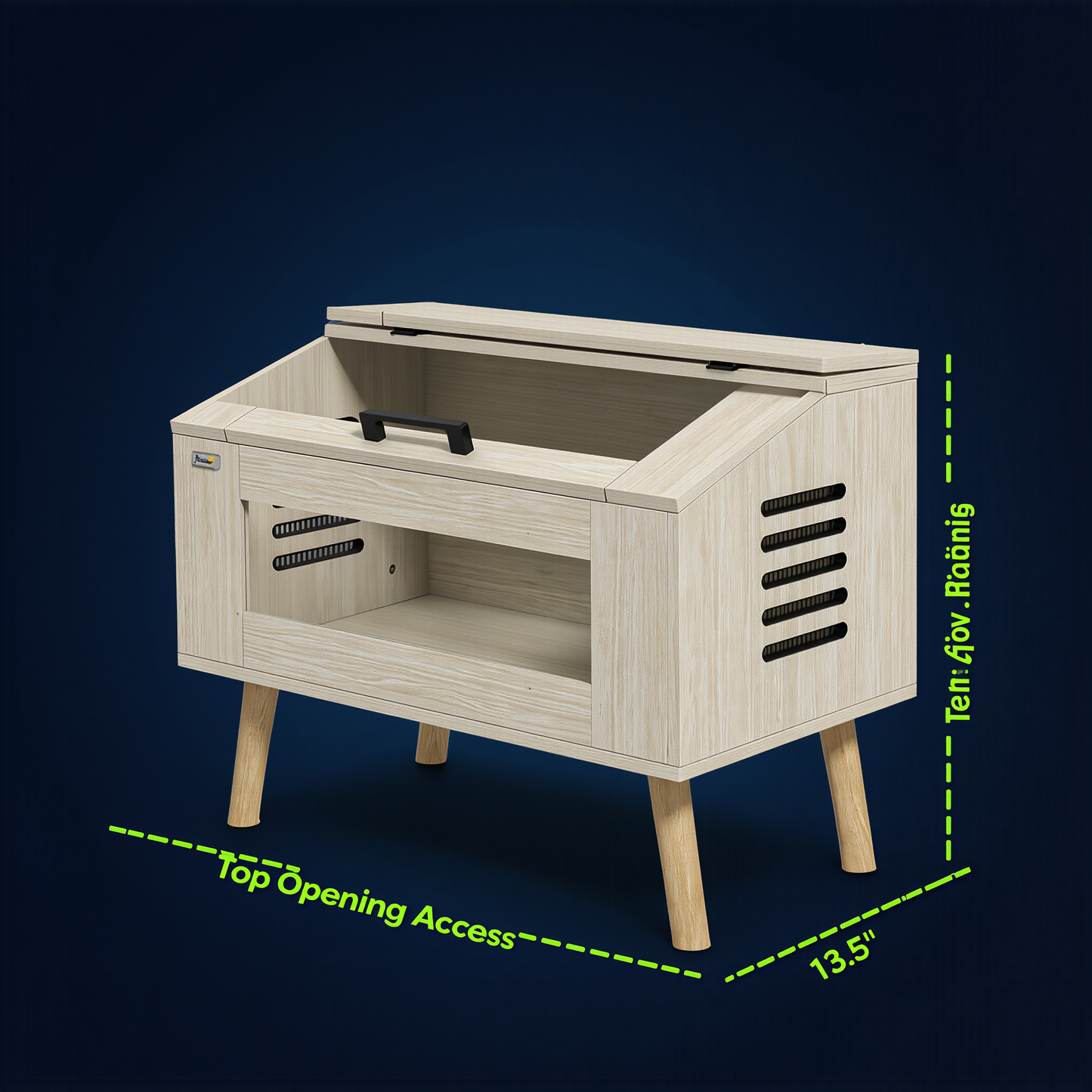 The Apex Den — 30 Gallon Reptile Enclosure 
with Top Opening & Glass Windows | For Snakes, 
Lizards, Horned Frogs & Chameleons
